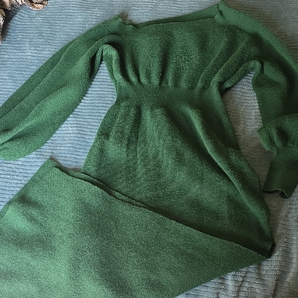 Fashion Nova Forest Green Knit Top